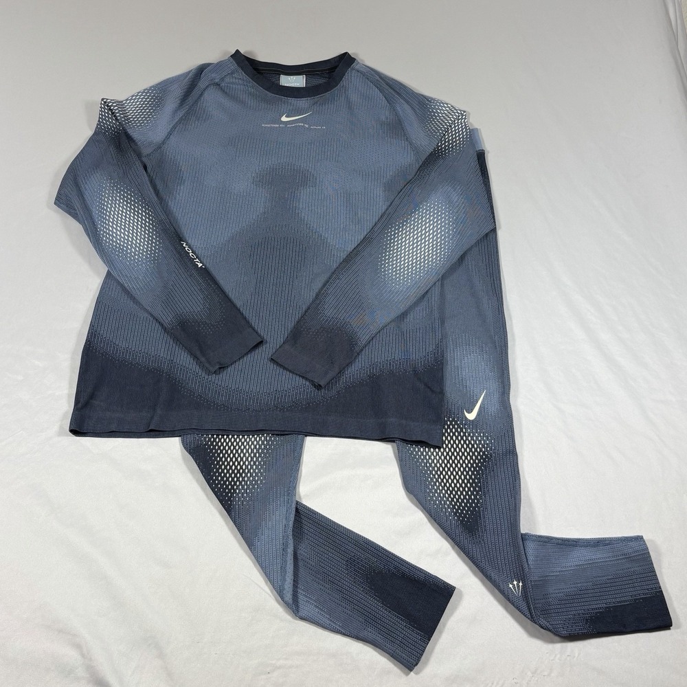 Nike x Drake NOCTA Men's L Crew Neck Long Sleeve Top And Pants Blue DV3653-479